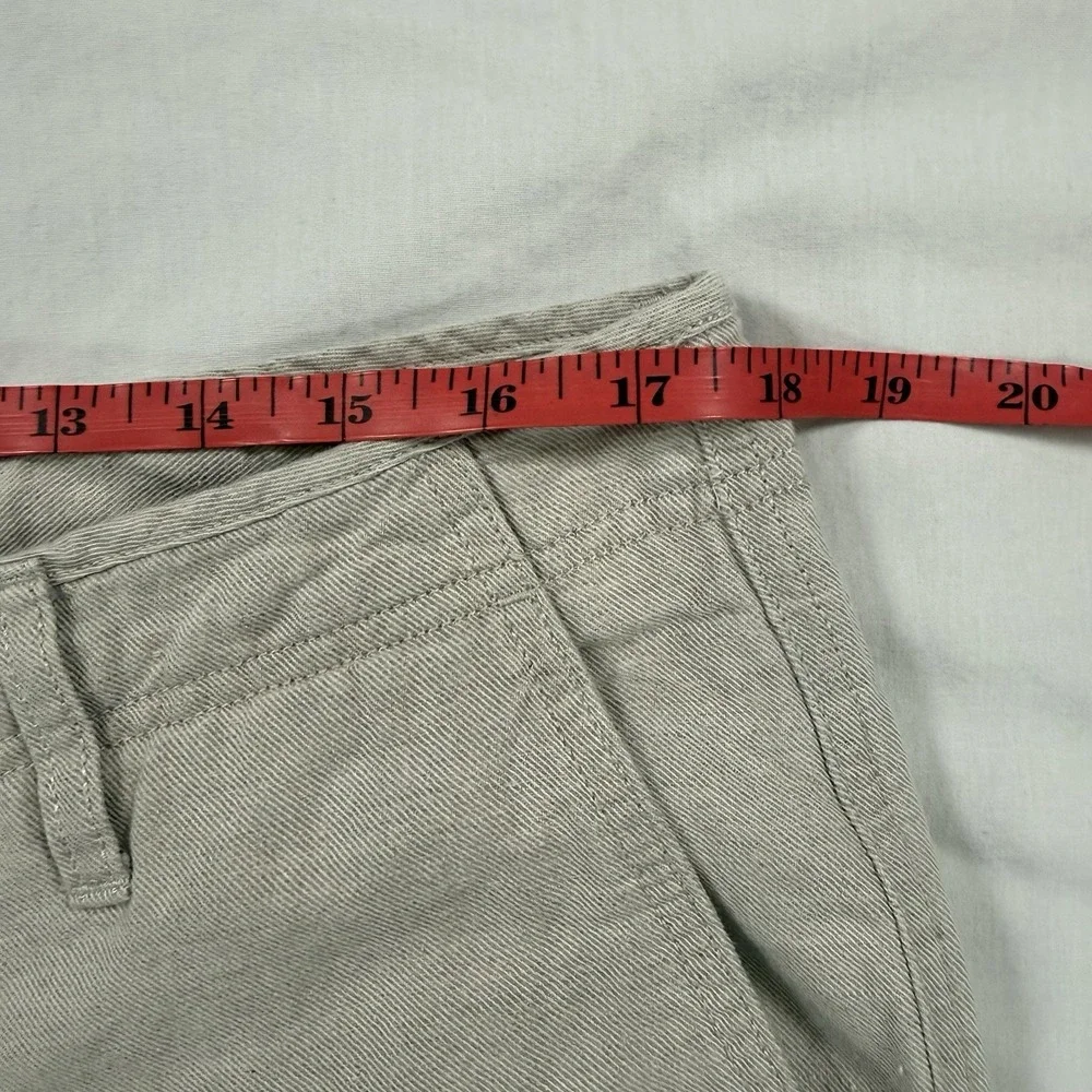 Nautica Men's 34x32 Beige Linen Cotton Pants Flat Front Chinos‎